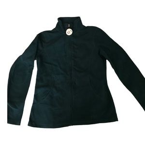 Gap Size Small Dark Green Zipper Fleece Sweatshirt Jacket with Pockets 171